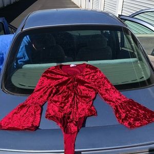 Iheartraves velvet bodysuit